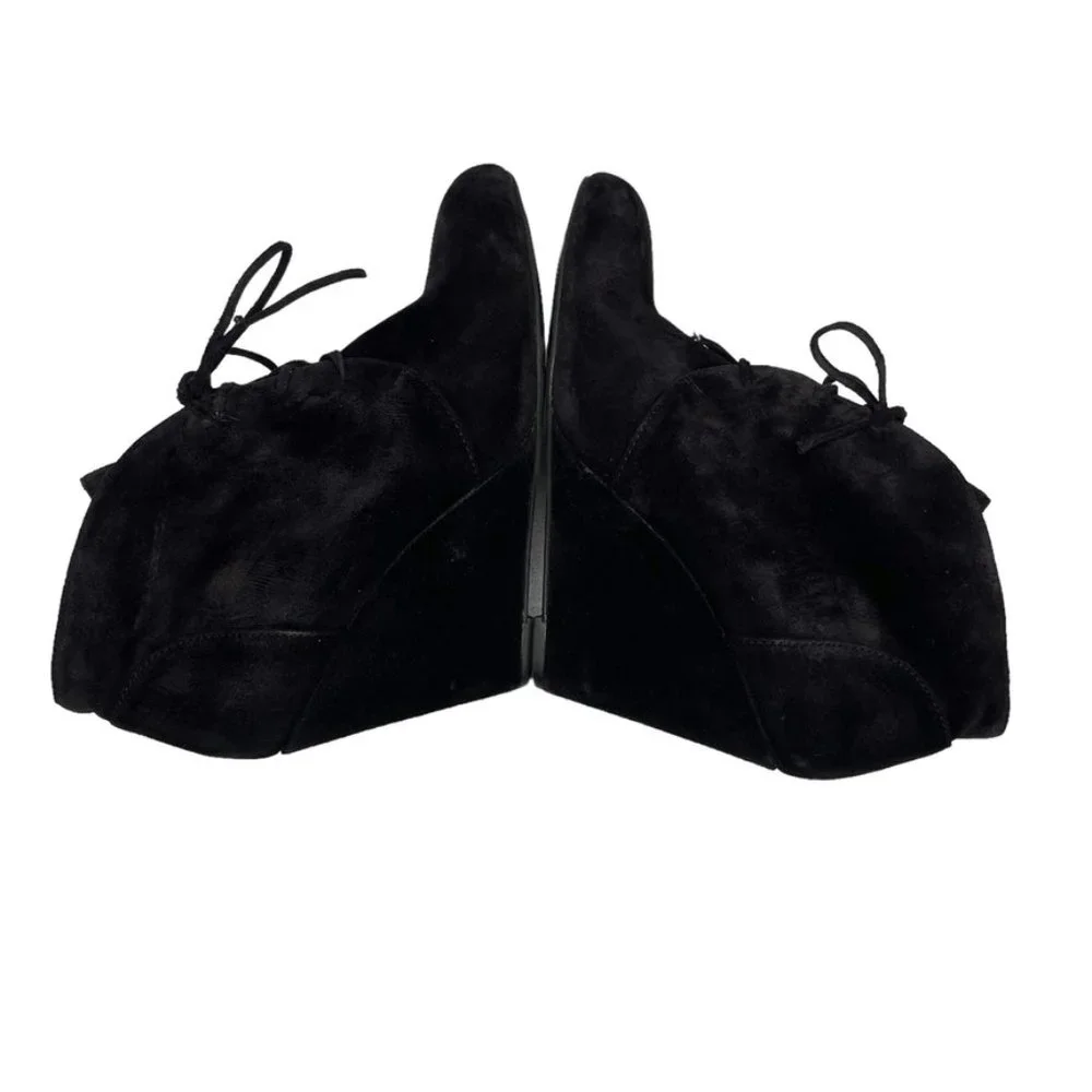 Via Spiga Womens Fedora Black Suede Leather Hidden‎ Wedge Ankle Bootie US Size 8